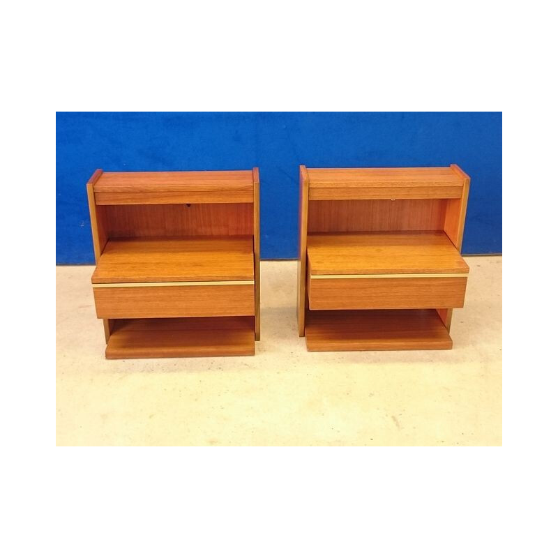 Pair of Scandinavian bedside tables - 1960s