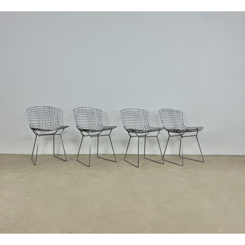 Lot de 4 chaises vintage en métal par Harry Bertoia pour Knoll, 1960