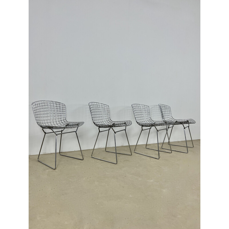 Lot de 4 chaises vintage en métal par Harry Bertoia pour Knoll, 1960