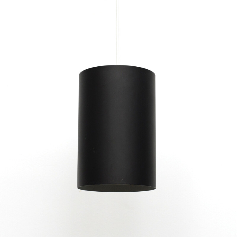 Black vintage Jeka pendant lamp, Denmark 1970s