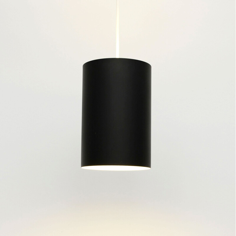 Black vintage Jeka pendant lamp, Denmark 1970s