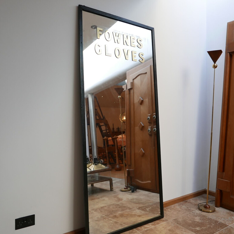 Espelho de chão inglês Vintage para Luvas Fownes
