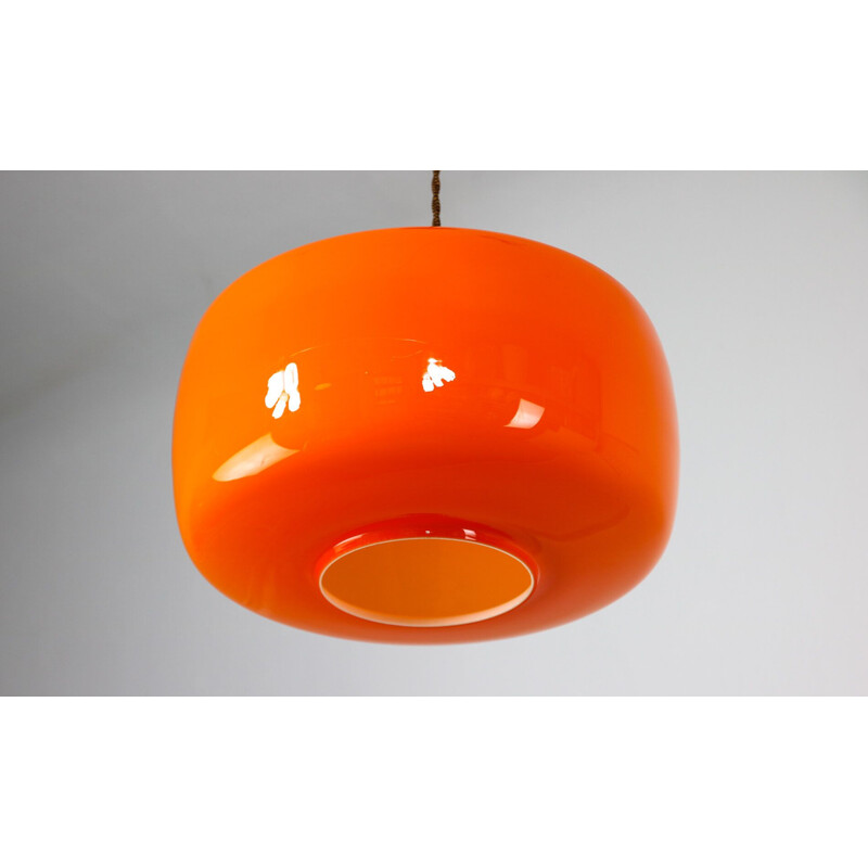Mid-century orange pendant lamp
