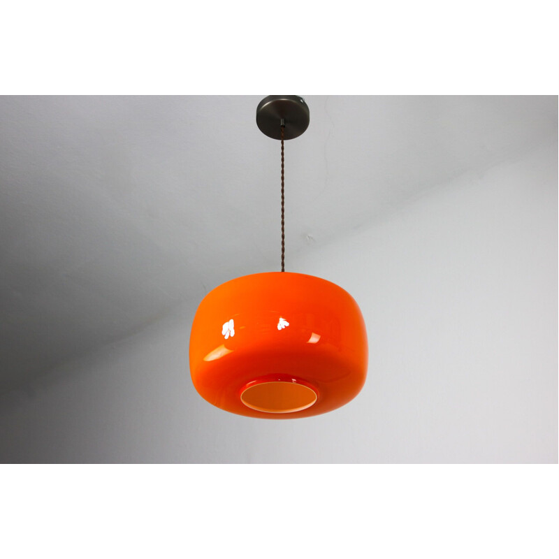 Mid-century orange pendant lamp