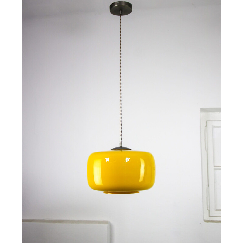 Mid-century yellow pendant lamp