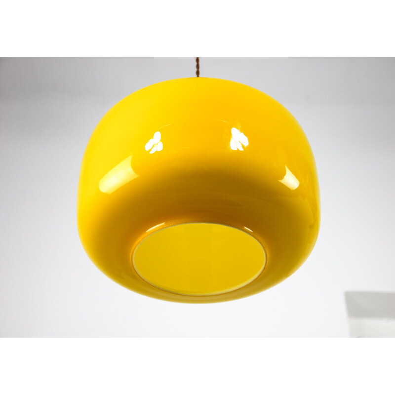 Mid-century yellow pendant lamp