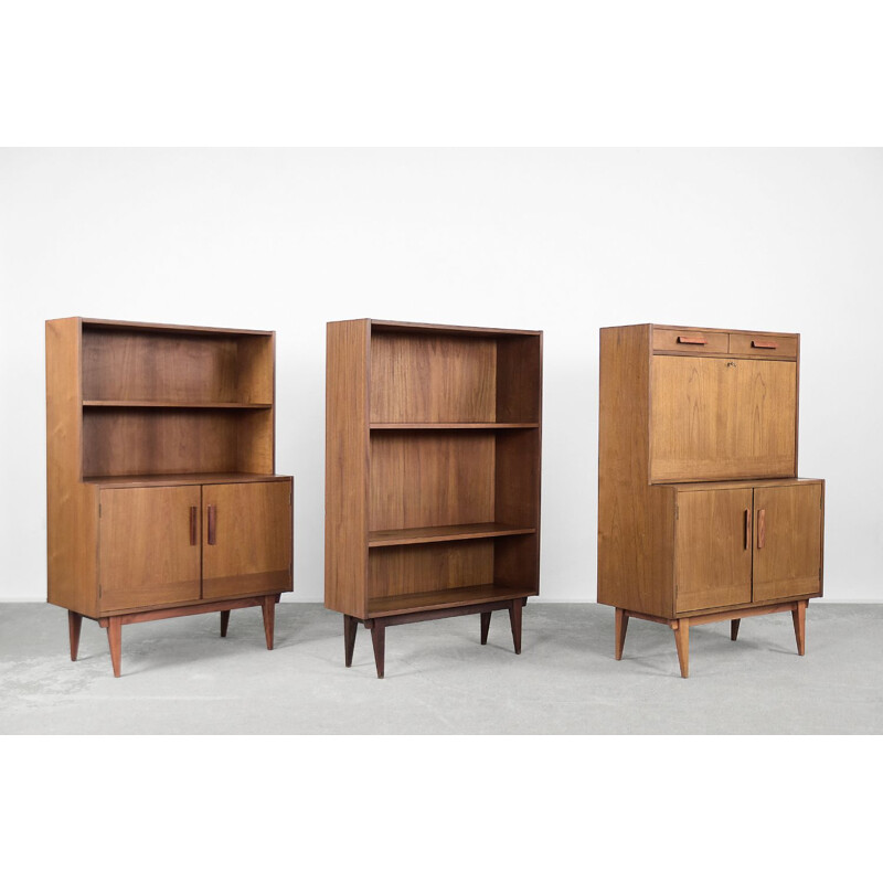 Armoire scandinave vintage en teck avec tiroirs, Suède 1960