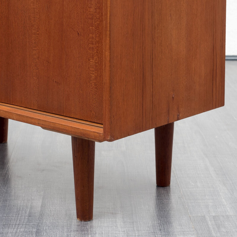 Mid-century cabinet in teak with sliding doors - 1960s