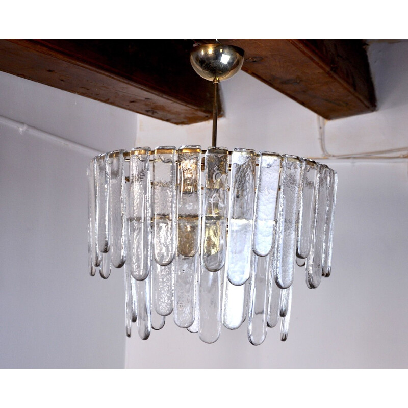 Vintage Murano glass chandelier by Carlo Nason, Italy 1970