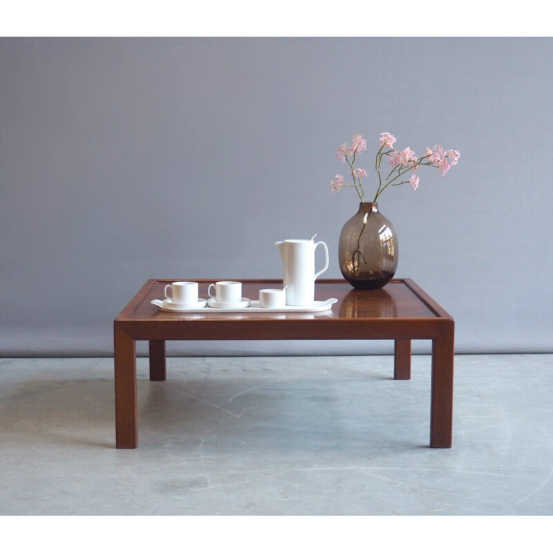 Square coffee table in rosewood - 1960s