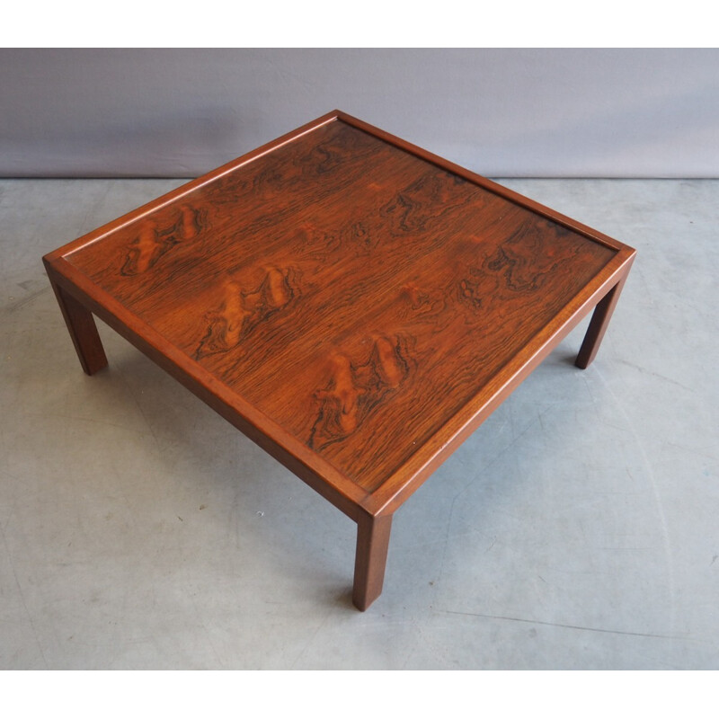 Square coffee table in rosewood - 1960s