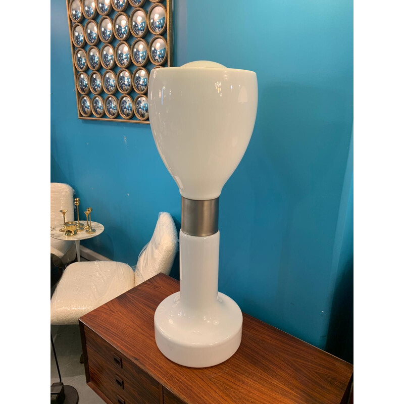 White vintage lamp by Carlo Nason