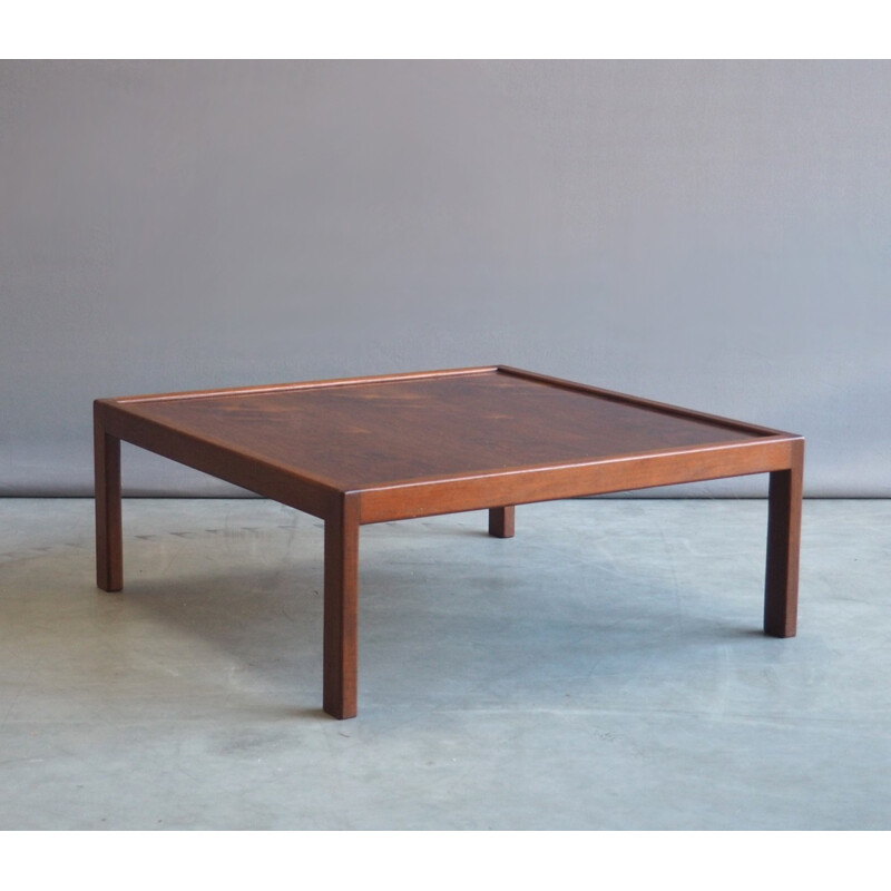 Table basse carrée en palissandre - 1960