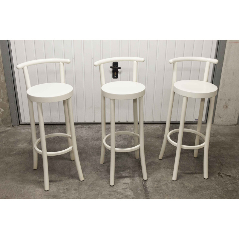 Set of 3 vintage Baumann "dialog" bar stools, 1990