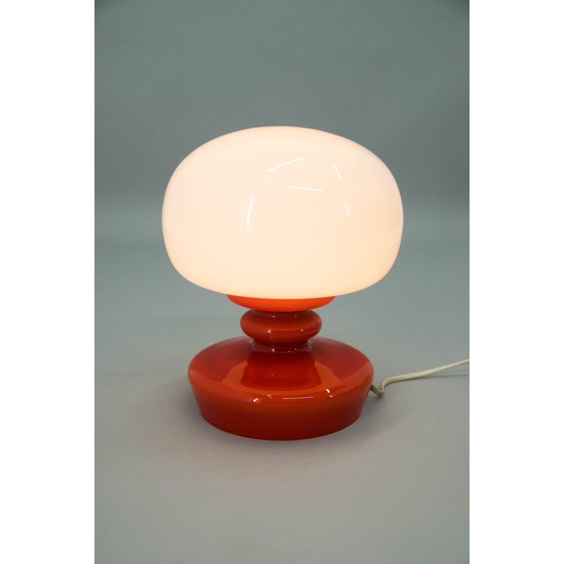 Vintage all glass table lamp by Valasske Mezirici, 1970s