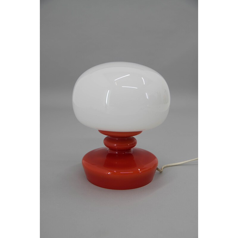 Vintage all glass table lamp by Valasske Mezirici, 1970s