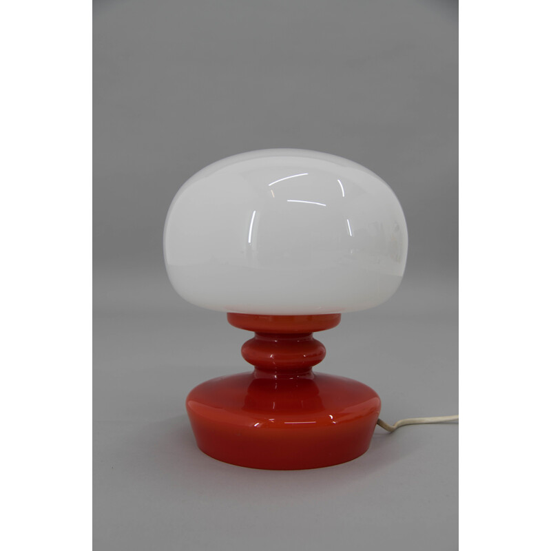 Lampe de table vintage tout en verre par Valasske Mezirici, 1970