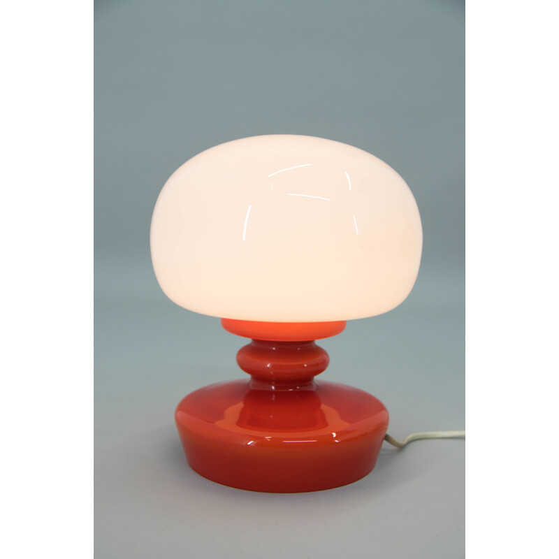 Vintage all glass table lamp by Valasske Mezirici, 1970s