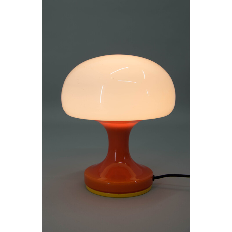 Vintage all glass table lamp by Valasske Mezirici, 1970s