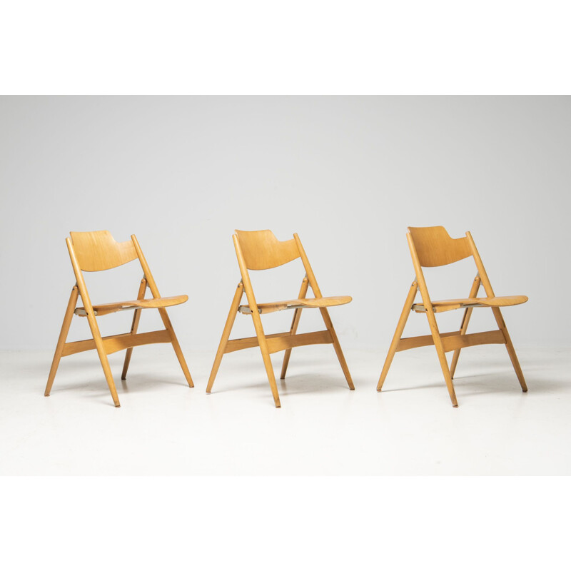 Lot de 6 chaises pliantes vintage Se18 par Egon Eiermann pour Wilde&Spieth, 1960
