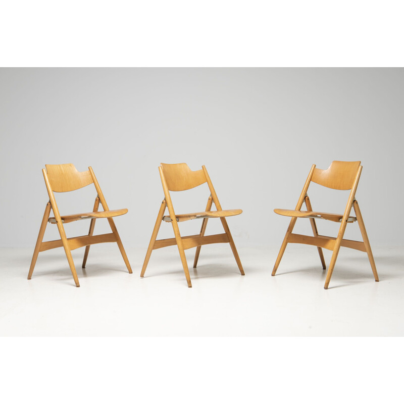 Lot de 6 chaises pliantes vintage Se18 par Egon Eiermann pour Wilde&Spieth, 1960