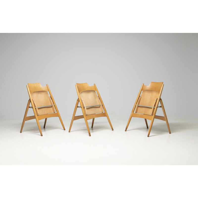 Set of 6 vintage Se18 folding chairs by Egon Eiermann for Wilde&Spieth, 1960