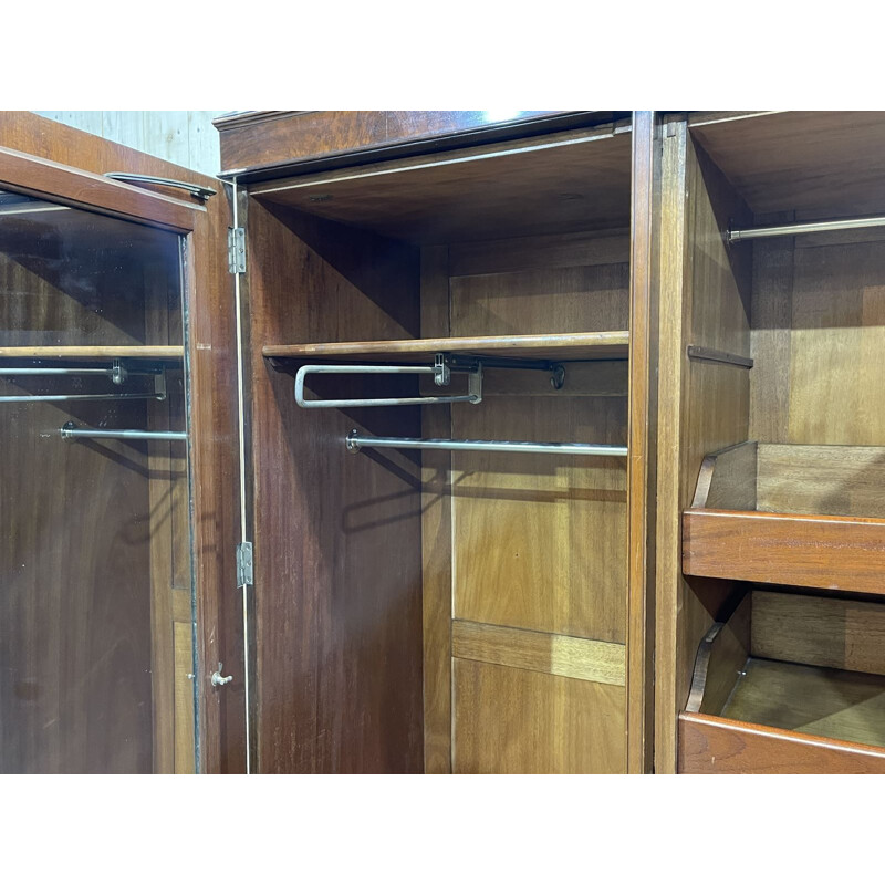 Vintage English cabinet "compactum" in burr walnut, 1930