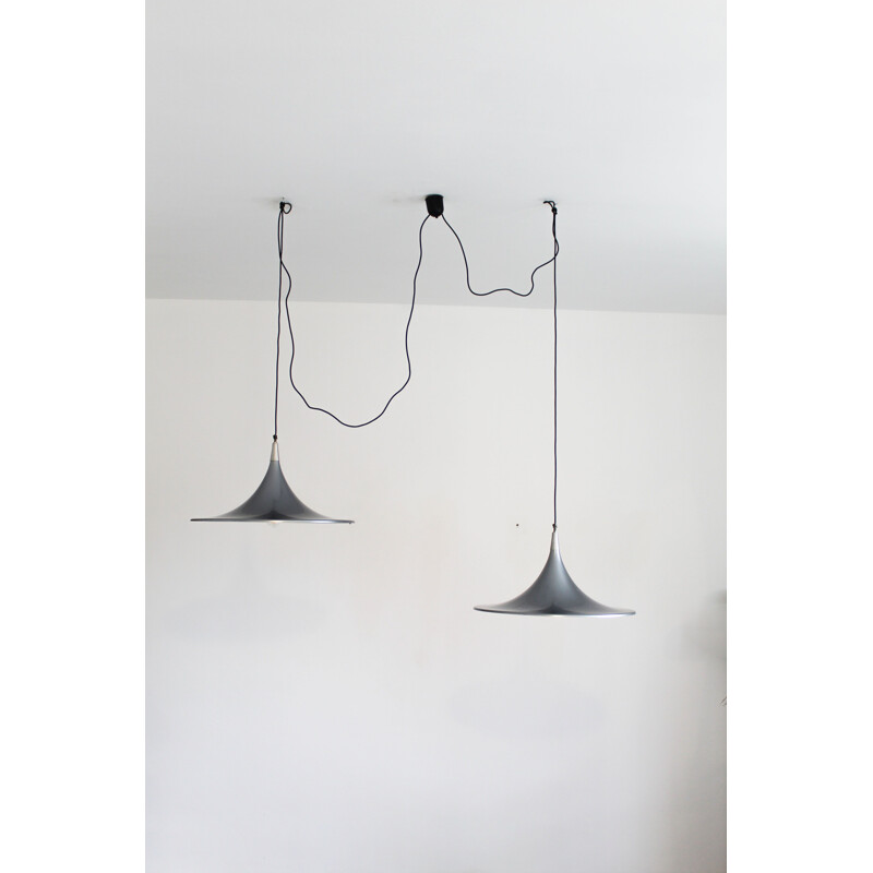 Pair of vintage pendant lamps by Goffredo Reggiani, Italy 1980s