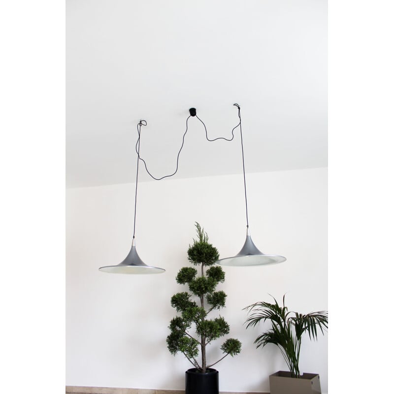 Paar vintage hanglampen van Goffredo Reggiani, Italië 1980