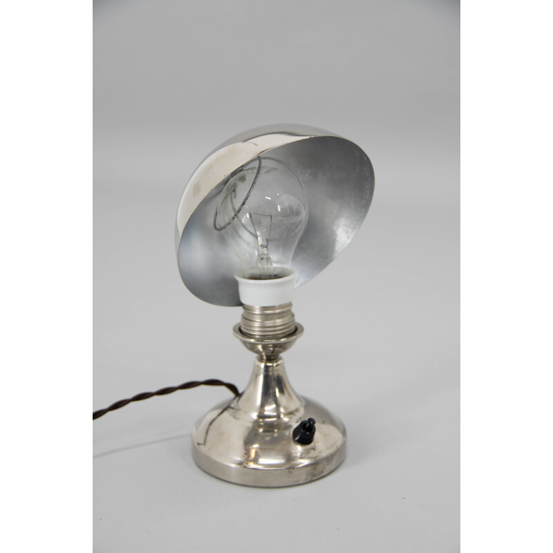 Vintage Art Deco bedside lamp with adjustable shade, 1930