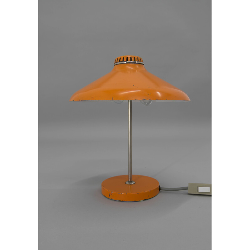 Lampada da tavolo vintage arancione, Germania 1960