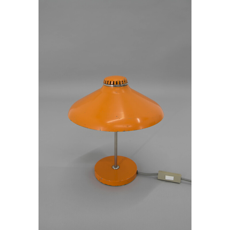 Vintage Tischlampe orange, Deutschland 1960