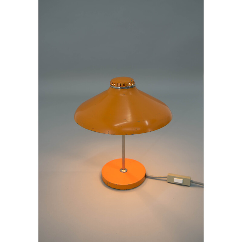 Lampe de table vintage orange, Allemagne 1960