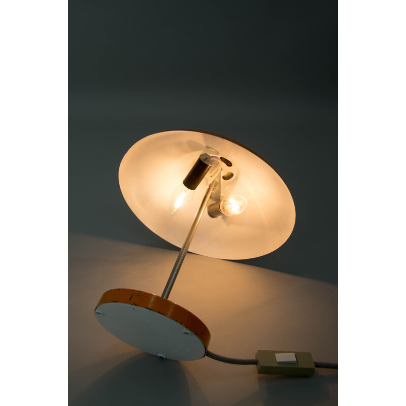 Lampe de table vintage orange, Allemagne 1960