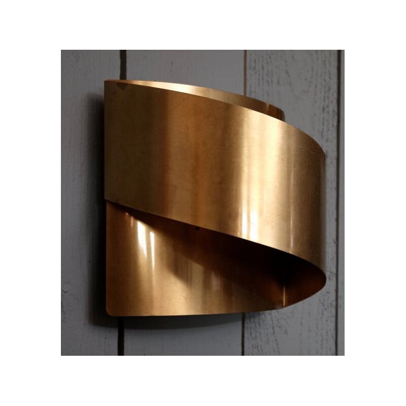 Pair of vintage brass wall lamps by Peter Celsing for Falkenbergs Belysning, Sweden 1960