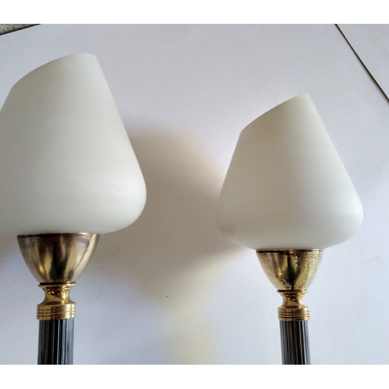 Paar vintage wandlampen van Jansen, 1970