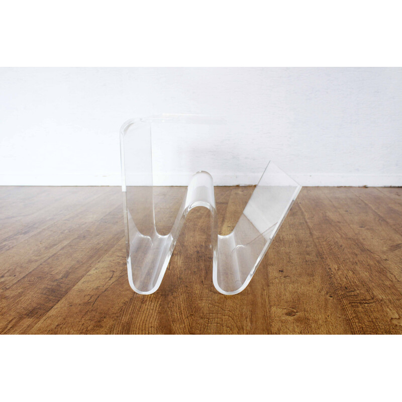 Plexiglas vintage side table