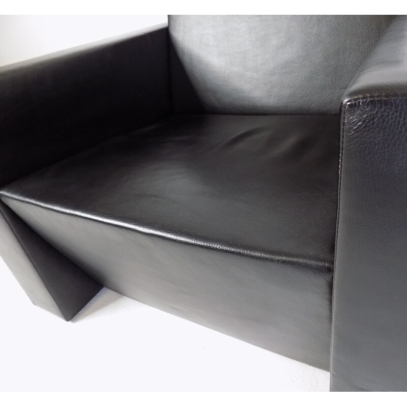 Vintage Elementaire Em02 leather armchair by Jean Nouvel for Matteo Grassi