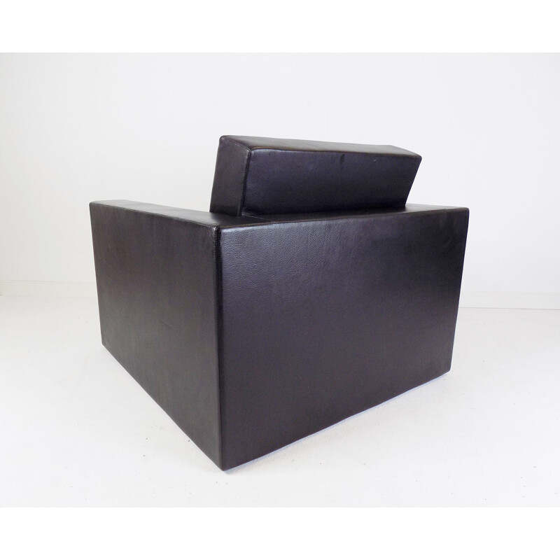 Vintage Elementaire Em02 leather armchair by Jean Nouvel for Matteo Grassi