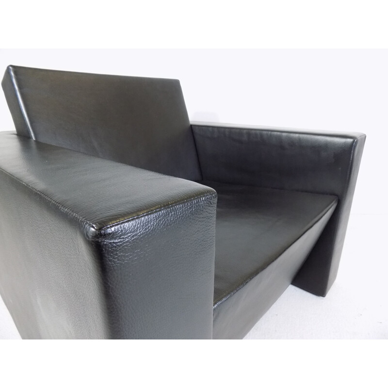 Vintage Elementaire Em02 leather armchair by Jean Nouvel for Matteo Grassi