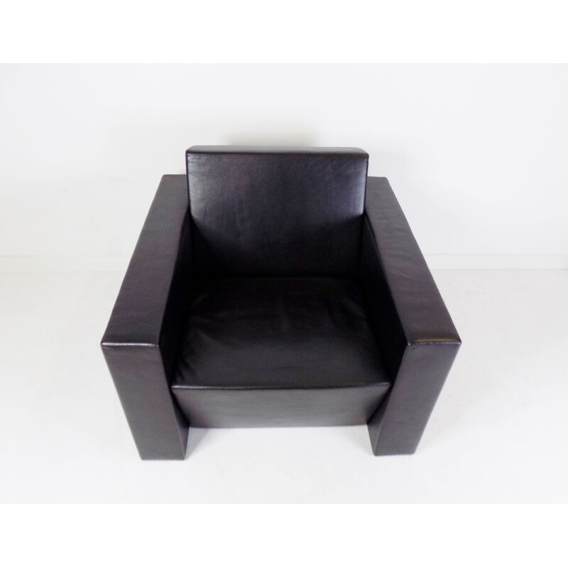 Vintage Elementaire Em02 leather armchair by Jean Nouvel for Matteo Grassi