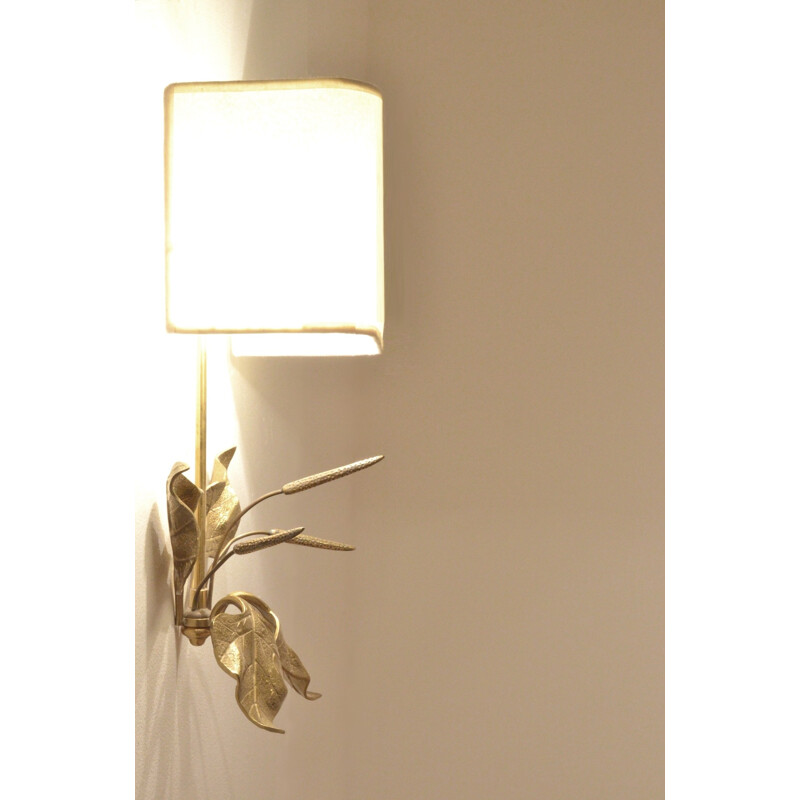 Solid brass wall lamp - 1970s