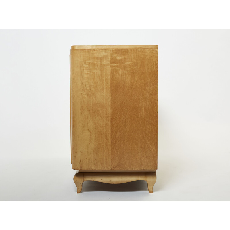 Vintage sycamore chest of drawers by René Prou, 1950