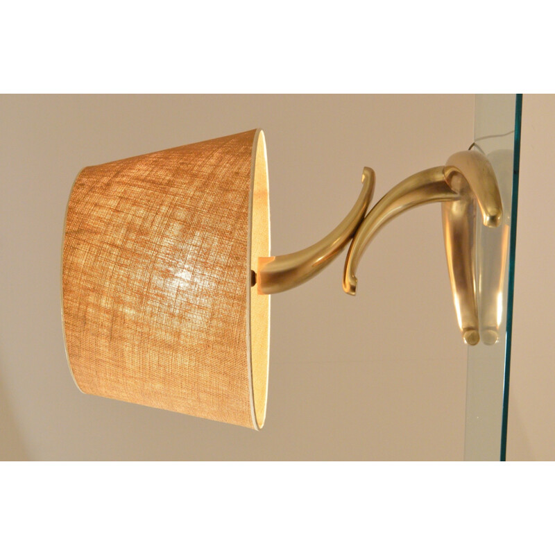Table lamp in brass and fabric - 1960s