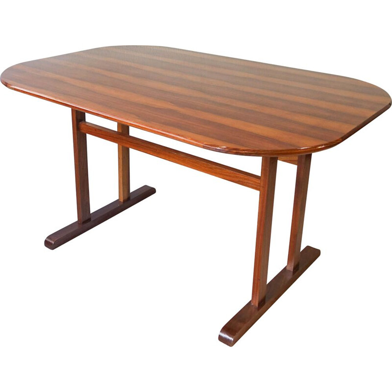 Vintage Portuguese rosewood dining table, Portugal 1960s