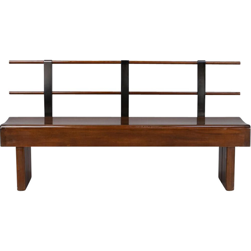Vintage teak wooden bench