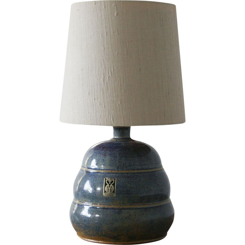 Vintage blue ceramic table lamp