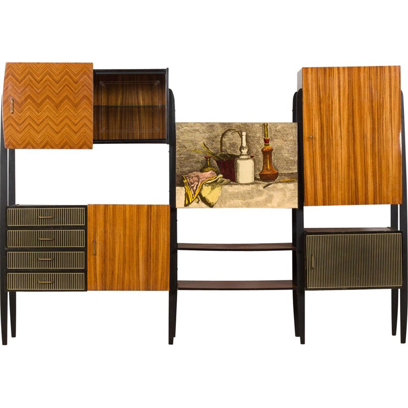 Mid century Italian wall unit, 1950s