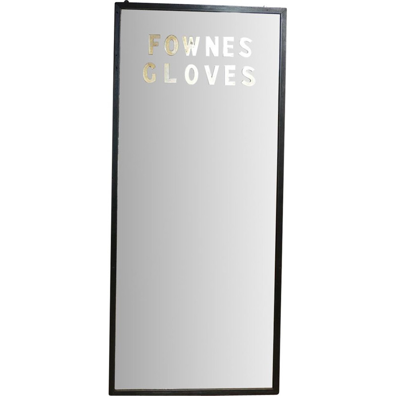 Mid-century English advertising floor mirror for Fownes Gloves