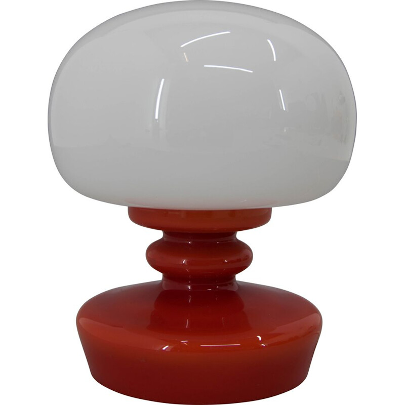 Vintage all glass table lamp by Valasske Mezirici, 1970s